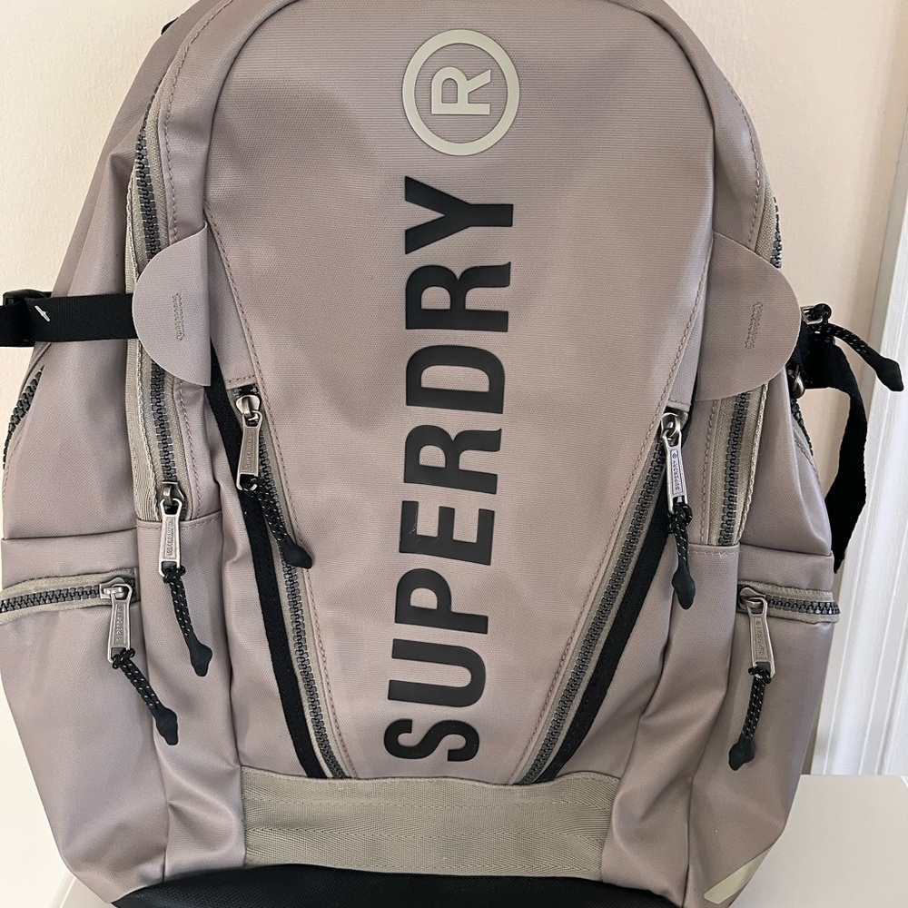 Superdry Taupe and Black Men's Backpack